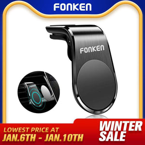 FONKEN Magnetic Car Phone Holder Mount Stand Universal Air Vent Clip Mount for iPhone 11 Pro Max Huawei Xiaomi in GPS Navigation