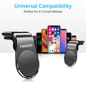 FONKEN Magnetic Car Phone Holder Mount Stand Universal Air Vent Clip Mount for iPhone 11 Pro Max Huawei Xiaomi in GPS Navigation