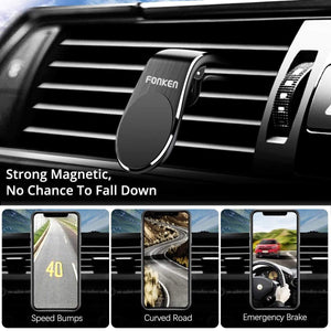 FONKEN Magnetic Car Phone Holder Mount Stand Universal Air Vent Clip Mount for iPhone 11 Pro Max Huawei Xiaomi in GPS Navigation