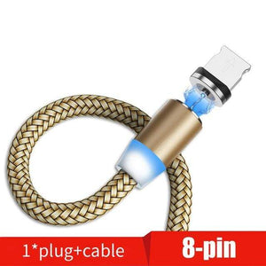 Suhach 1m 2m Magnetic Cable LED Micro usb Type C Magnetic usb Charging Cable For iPhone X 7 8 XS Max XR Huawei Samsung xiaomi LG