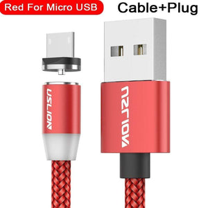 USLION Magnetic USB Cable Fast Charging USB Type C Cable Magnet Charger Data Charge Micro USB Cable Mobile Phone Cable USB Cord