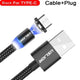 USLION Magnetic Micro USB Cable Fast Charging USB Type C Cable Magnet Charger Data Charge Cable Cord For Iphone 7 Samsung Xiaomi
