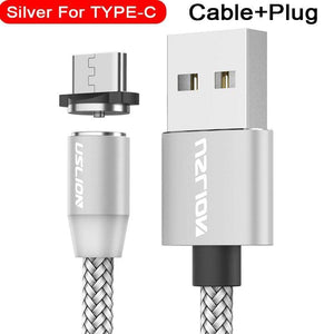 USLION Magnetic USB Cable Fast Charging USB Type C Cable Magnet Charger Data Charge Micro USB Cable Mobile Phone Cable USB Cord