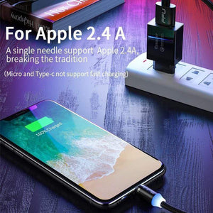 Oiko Store  FPU 3m Magnetic Micro USB Cable For iPhone Samsung Android Mobile Phone Fast Charging USB Type C Cable Magnet Charger Wire Cord