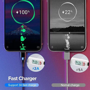 GETIHU 2m Magnetic Cable Fast 3A For iPhone 11 Samsung Charger Quick Charge 3.0 Micro USB Type C Magnet Phone Charging Data Cord
