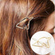 Hair Clip For Women Scissors Diamond Round Moon Leaf Unicorn Heart Simple Golden Silver Girl Fashion Gift Charm