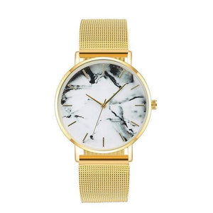 Fashion Rose Gold Mesh Band Creative Marble Female Wrist Watch Luxury Women Quartz Watches Gifts Relogio Feminino Drop Shipping