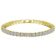 Liuyuwei Fashion Cubic Zirconia Tennis Bracelet & Bangle Gold Silver Color Charm Bracelet For Women Bridal Wedding Party Jewelry
