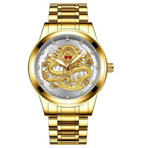 Relogio Masculino 2020 Fashion Men Watch Golden Mens Watches Top Brand Luxury Waterproof Quartz Dragon Clock Male Dropshipping
