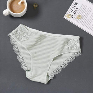 New Sexy Lace Panties For Women Girls Underwear Cotton Panty 2019 Soild Elasticity Comfortable Low-Rise Lingerie Panties M L XL