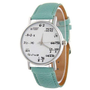 TIke Toker  Math formula Watch women Fashion Girls Function Leather Band Analog Quartz Wristwatches Ladies Watches Children Gift