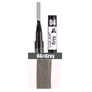 LULAA Waterproof Natural Eyebrow Pen Four-claw Eye Brow Tint Makeup Four Colors Eyebrow Pencil Brown Black Grey Brush Cosmetics