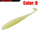 Oiko Store  H 1pcs soft bait Worm Grubs T Tail Wobblers Fishing Lure 95mm 3g Aritificial Silicone salt Smell Bass Pike Fishing Jigging Bait