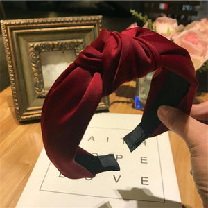 Haimeikang Solid Colors Hair  Knotted Hair Band for Women Headbands Hairbands Headwear 2018 New Arrival