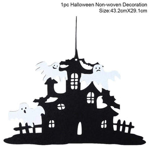 Oiko Store  Haunted house Huiran 2019 Halloween Pumpkin Decoration For Home Haloween Spider Web Party Supplies Halloween Accessories Hallowen Wall Sticker