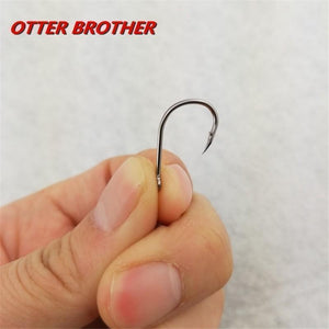 Oiko Store  High Carbon Steel Fish Hook Barbed 30PCS 3#-12# Series In Fly Fishhooks Worm Pond Fishing Bait Holder Jig Hole Accessories Pesca