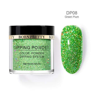 BORN PRETTY Dipping Nail Powders Base Coat Gradient French Nail Natural Color Holographic Glitter Cure Nail Art Decorations