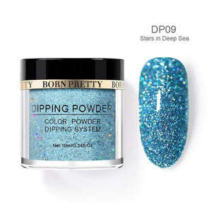 BORN PRETTY Dipping Nail Powders Base Coat Gradient French Nail Natural Color Holographic Glitter Cure Nail Art Decorations