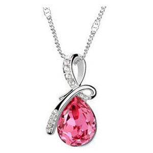 Oiko Store Hot Pink Ladies' Necklace - 10 Colors Austrian