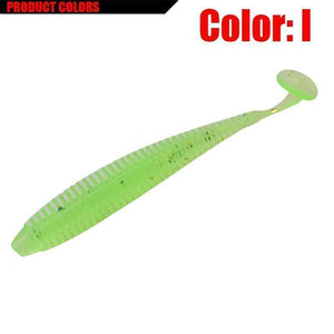Oiko Store  I 1pcs soft bait Worm Grubs T Tail Wobblers Fishing Lure 95mm 3g Aritificial Silicone salt Smell Bass Pike Fishing Jigging Bait