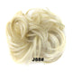 Delice Girls Curly Scrunchie Chignon With Rubber Band Brown Gray Synthetic Hair Ring Wrap On Messy Bun Ponytails