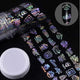 4*100cm/Roll Holographic Nail Foil Flame Dandelion Panda Bamboo Holo Nail Art Transfer Sticker Water Slide Nail Art Decals