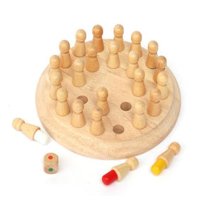 Kids Wooden Memory Match Stick Chess Game Fun Block Board Game Educational Color Cognitive Ability Toy For Children