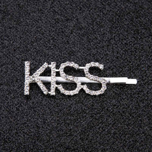 1Pc Shining Letter Hairpins Crystal Shiny Rhinestones Letters Hair Clips Women Styling Tool Hairgrip Diamond  Hair Accessories