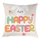 Happy Easter Decorations For Home Bunny Easter Eggs Polyester Pillowcase 45*45Cm Party Decorations Easter Rabbit Decor Gift