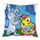 Happy Easter Decorations For Home Bunny Easter Eggs Polyester Pillowcase 45*45Cm Party Decorations Easter Rabbit Decor Gift