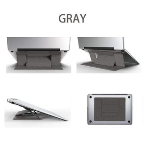 Oiko Store  Laptop Invisible Stands Folding Adjustable Bracket Laptop Pad Portable Tablet Holder for iPad MacBook Mac Book Samsung Computer