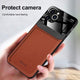 Lens Protection Case for IPhone 11 Pro Max XS XR X PU Leather Mirror Tempered Glass Phone Back Cover for IPhone 8 7 6 6s Plus