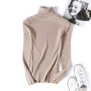 Last On SALE !!!!! winter Women Knitted Turtleneck Sweater Casual Soft polo-neck Jumper Fashion Slim Femme Elasticity Pullovers
