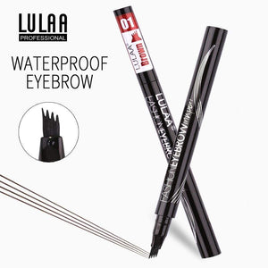 LULAA Waterproof Natural Eyebrow Pen Four-claw Eye Brow Tint Makeup Four Colors Eyebrow Pencil Brown Black Grey Brush Cosmetics