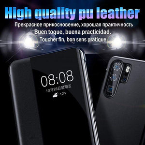 Luxury Original Smart Window Flip Cover for Samsung Galaxy S8 S9 S10 Plus S10E Note 8 9 10 Pro A10S A20 A30 A40 A50 A60 A70 Case