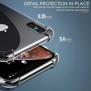 Luxury Shockproof Silicone Phone Case For iPhone 7 8 6 6S Plus 7 Plus 8 Plus XS Max XR 11 Case Transparent Protection Back Cover