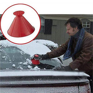 Magic Window Windshield Car Window Ice Scraper Cone Shaped Funnel Snow Remover Tool Scrape A Round Window Cleaner Glass Wiper
