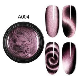 Magnetic 5D Cat Eye UV Gel Nail Polish Magnet Laser Nail Art Varnish Starry Sky Jade Effect Soak Off UV Gel Nail Art Lacquer