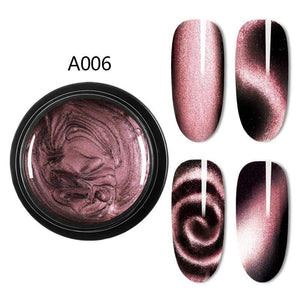 Magnetic 5D Cat Eye UV Gel Nail Polish Magnet Laser Nail Art Varnish Starry Sky Jade Effect Soak Off UV Gel Nail Art Lacquer