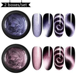 Magnetic 5D Cat Eye UV Gel Nail Polish Magnet Laser Nail Art Varnish Starry Sky Jade Effect Soak Off UV Gel Nail Art Lacquer