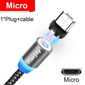 Marjay Magnetic Micro USB Cable For iPhone Samsung Android Fast Charging Magnet Charger USB Type C Cable Mobile Phone Cord Wire