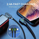 Oiko Store  MCDODO 3m 2.4A Fast USB Cable For iPhone X XS MAX XR 8 7 6s Plus 5 Charging Cable Mobile Phone Charger Cord Usb Data Cable