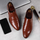 Merkmak 2020 new business men Oxfords shoes set of feet Black Brown Male Office Wedding pointed men's leather shoes