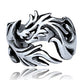 Free Fan Vintage Punk Lion Animal Ring Men Hip Hop Goat Eagle Antique Silver Male Ring Goth Jewelry Anillo Hombre 2019