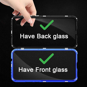 Metal Magnetic Double side Glass Phone Case For Xiaomi Redmi 8 8A Note 8 7 K20 Pro Phone Cover For Mi 9 9e 9T CC9e 6X Flip Case