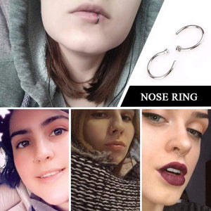 MISANANRYNE Fake Septum Medical Titanium Nose Ring Silver Gold Body Clip Hoop For Women Septum Piercing Clip Jewelry Gift 1pc