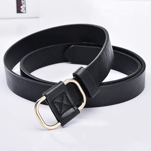 NO.ONEPAUL female deduction side gold buckle jeans wild belts for women fashion students simple New Circle Pin Buckles Belt