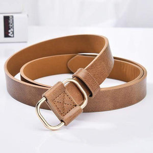 NO.ONEPAUL female deduction side gold buckle jeans wild belts for women fashion students simple New Circle Pin Buckles Belt