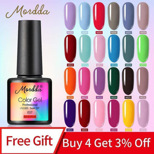 MORDDA 8 ML Gel Polish UV LED Nail Varnish For Manicure 60 Colors Gel Lacquer Semi Permanent Gel Paint Nail Art DIY Design Tools