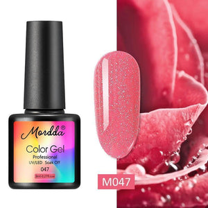 Oiko Store  MORDDA 8 ML Gel Polish UV LED Nail Varnish For Manicure 60 Colors Gel Lacquer Semi Permanent Gel Paint Nail Art DIY Design Tools